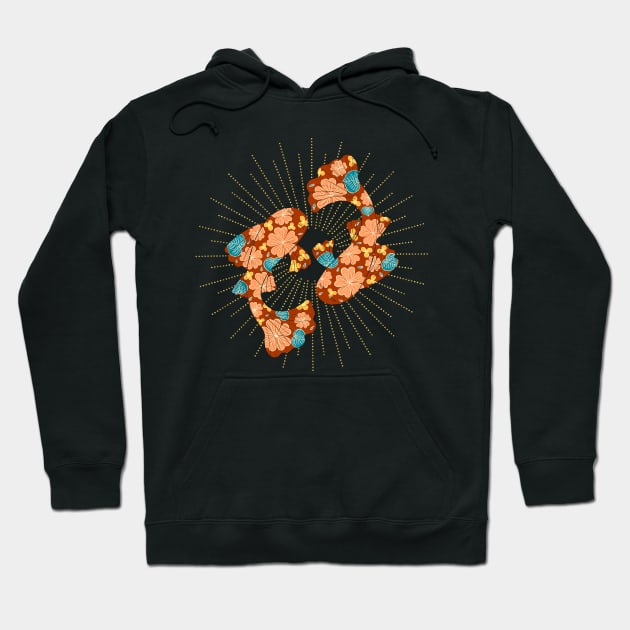 Floral koi - fall colors Hoodie by Home Cyn Home 